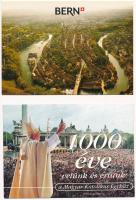 52 db MODERN képeslap: magyar és külföldi (Svájc) városok / 52 modern town-view postcards from Hunga...