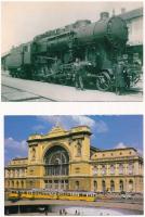 20 db MODERN magyar képeslap vasúttal, vonatokkal  / 20 modern Hungarian postcards with railway stations and trains