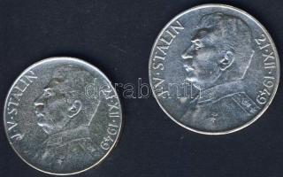Csehszlovákia 1949. 50K Ag + 100K Ag "Sztálin 70. születésnapja" pár T:2