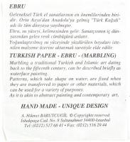 A Hikmet (?-): Virág. Waterface painting, papír, paszpartuban, technika megnevezésével külön papíron...