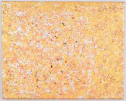 Jelzés nélkül: Arany-rózsaszín kompozíció. Füstmetál, vászon, 33x41 cm