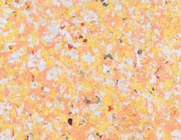 Jelzés nélkül: Arany-rózsaszín kompozíció. Füstmetál, vászon, 33x41 cm