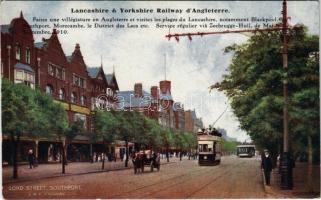 Southport, Lord Street, Lancashire & Yorkshire Railway dAngleterre, trams