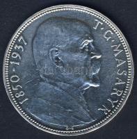 Csehszlovákia 1937. 20K Ag "Masaryk elnök halála" T:2/2+