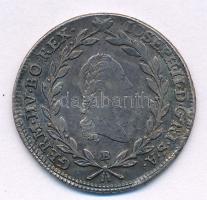 1787B 20kr Ag II. József T:2 patina Huszár: 1880., Unger: 1329.a