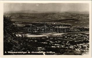 Máramarossziget, Sighetu Marmatiei; Máramarossziget és Aknaszlatina látképe / general view of Sighetu Marmatiei and Solotvyno