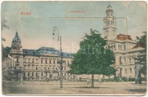 1909 Arad, Városháza. Pichler Sándor kiadása / town hall (hiányos leporellólap / incomplete leporellocard)