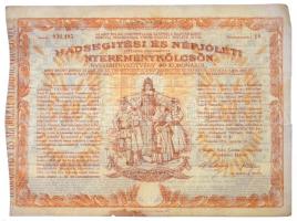 Budapest 1882. "Magyar szent korona országainak vörös-kereszt egylete" kisorsolási kötvény...