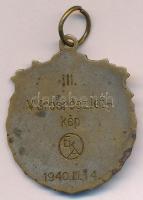 Lőrincz István (1901-1985) 1940. "III. Városrészletkép 1940.III.14." ezüstözött Br fotós m...