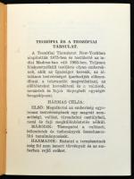 Teozófia  és a Teozófiai Társulat. Bp., 1937. 32p. Minisztériumi engedélyező pecséttel. Kiadói papír...