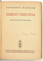 Várkonyi Nándor: Sziriat oszlopai. Elsüllyedt kultúrák. Bp.,én., Kir. M. Egyetemi Nyomda, 309 p. +16...