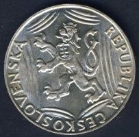 Csehszlovákia 1948. 100K Ag "30. Függetlenségi évforduló" T:2