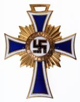 Német Harmadik Birodalom 1938. "Német Anyasági Kereszt, arany fokozat" zománcozott, aranyo...