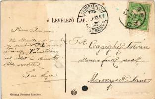 1908 Beled, Római katolikus templom, Fő utca,  Barthodeiszky kastély. Goczán Ferenc kiadása + "...