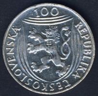 Csehszlovákia 1951. 100K Ag "Kommunista párt 30. évfordulója" T:2