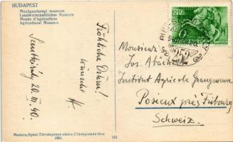 1940 Budapest XIV. Városliget, Mezőgazdasági Múzeum, Vajdahunyad vára, evezős csónakok + "RUM -...