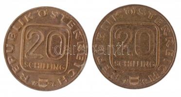 Ausztria 1993. 20Sch Cu-Ni-Al "Haydn" + 1996. 20Sch Cu-Ni-Al "Bruckner" német ny...