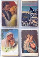 Üdvözlő és motívumlap gyűjtemény, 140 régi lap albumban