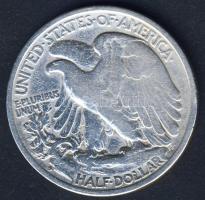 USA 1936S 1/2$ Ag "Walking" T:3-