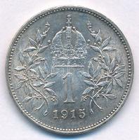 Ausztria 1915. 1K Ag "Ferenc József" T:1- 
Austria 1915. 1 Corona Ag "Franz Joseph&q...