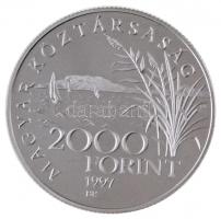 1997. 2000Ft Ag "Régi balatoni hajók / Helka & Kelén" dísztokban, tanúsítvánnyal T:PP
...