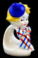 Goebel szalvétatartó kisfiú, kézzel festett, jelzett, kopásnyomokkal, apró lepattanásokkal, m: 10 cm