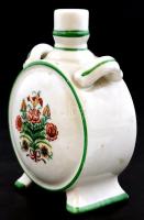 Zsolnay kis porcelán kulacs, matricás, jelzett, kis kopásnyomokkal, m: 9,5 cm