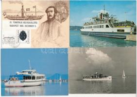 10 db MODERN magyar motívum képeslap: balatoni hajók / 10 modern Hungarian motive postcards: ships