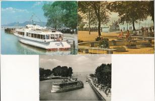 10 db MODERN magyar motívum képeslap: balatoni hajók / 10 modern Hungarian motive postcards: ships