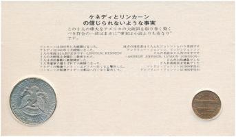 Amerikai Egyesült Államok 1964. 1c Br "Lincoln" + 1964. 1/2$ Ag "Kennedy" "...