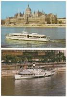 10 db MODERN magyar motívum képeslap: dunai hajók / 10 modern Hungarian motive postcards: ships