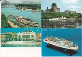 10 db MODERN magyar motívum képeslap: dunai hajók / 10 modern Hungarian motive postcards: ships