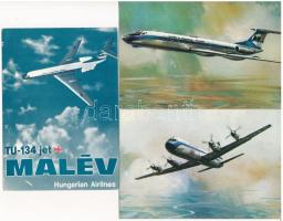 10 db MODERN magyar motívum képeslap: MALÉV  repülők / 10 modern Hungarian motive postcards: MALÉV a...