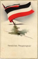 Herzlichen Neujahrsgruß! / New Year greeting with German flag. EAS K. 109. (EK)