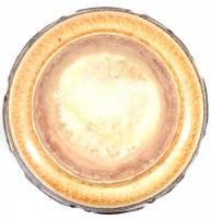 Retró váza, mázas festett kerámia, apró kopásnyomokkal, alig kivehető jelzéssel az alján, m: 12,5 cm