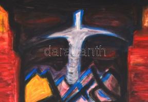 El Kazovszkij nyomán: Kutya. Olaj, farost. 80x60 cm