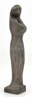 Jelzés nélkül: Női alak, fém figura, m: 20,5 cm