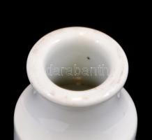 Francia feliratú, matricás, jelzetlen porcelán mustáros tégely, tető nélkül, koszos, kopottas állapo...