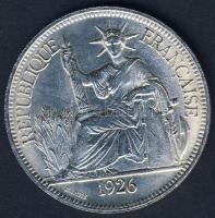 Francia Indokína 1924. 1P Ag "Liberty" T:2/3