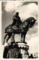 Kolozsvár, Cluj; Mátyás király szobor / monument, statue of Matthias Corvinus, Mathias Rex + 1942 Oberkommando der Wehrmacht Geprüft (EK)