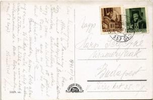 1943 Tusnádfürdő, Baile Tusnad; Szent Anna tó /  Lacul Sfanta Ana  / lake + "M. KIR. POSTA 353&...