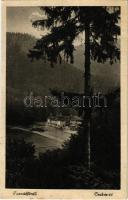 1943 Tusnádfürdő, Baile Tusnad; Csukás-tó, strand / Lacul Ciucas / lake, beach + M. KIR. POSTA 353