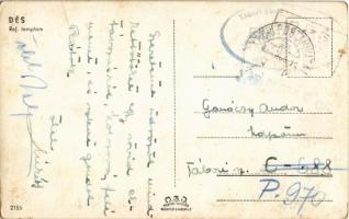 Dés, Dej; Református templom / Calvinist church + "Táb. Posta C. 688" (EK)