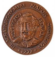 1992. III. Agrárökonómiai Napok Gyöngyös - Széchenyi István Br emlékérem (66mm) T:2