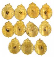 11 db botjelvény, közte "Hevesi I. főrabbi"