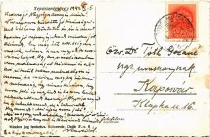 1942 Sepsiszentgyörgy, Sfantu Gheorghe; Vármegyeháza / county hall + "SEPSISZENTGYÖRGY - MAROSV...