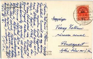 1942 Csucsa, Ciucea; volt Ady kastély. Marosi József kiadása / castle  + "MAGYAR KIRÁLYI MOZGÓP...