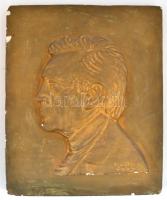 Boda 1927 jelzéssel. Portré. Gipsz szobor. 41x33,5 cm Lepattanásokkal.