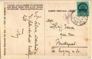 1940 Dés, Dej; Biserica Reformata / Református templom, belső / Calvinist church, interior + "M...