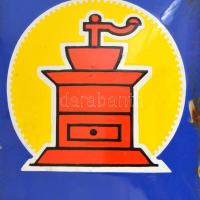 Franck kávé, zománcozott fém tábla, szélein rozsdás, 50×33 cm